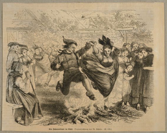 Feu de la Saint-Jean en Alsace ; Planche extraite d'un journal_0